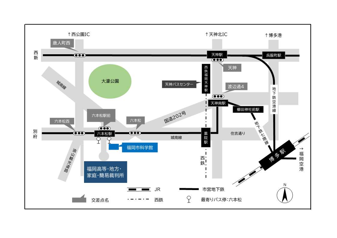 地図：福岡高等裁判所