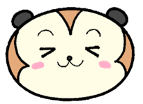 目を閉じて笑っているさいたんの画像