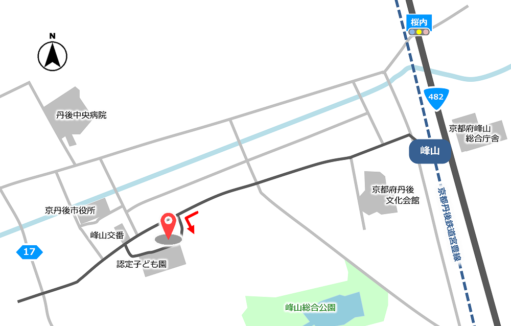 地図：京丹後簡易裁判所の所在地