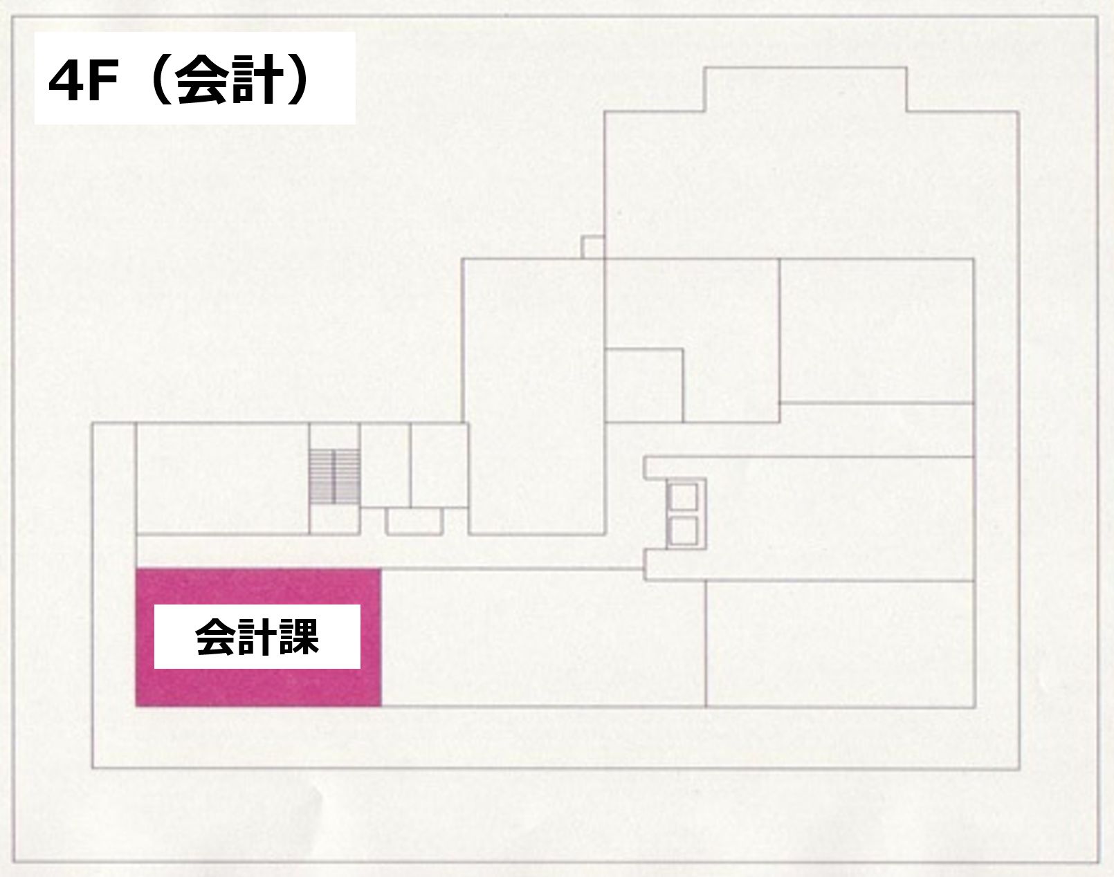 地図：奈良地方裁判所・奈良家庭裁判所 4階マップ