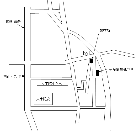 地図：宇陀簡易裁判所の所在地