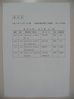 開廷表のファイルの中は どんなふうになっていますか 法廷はどこにあるのですか 裁判所