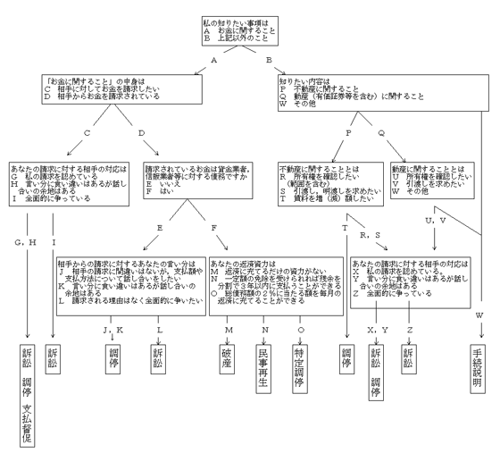 図：裁判手続選択フローチャート