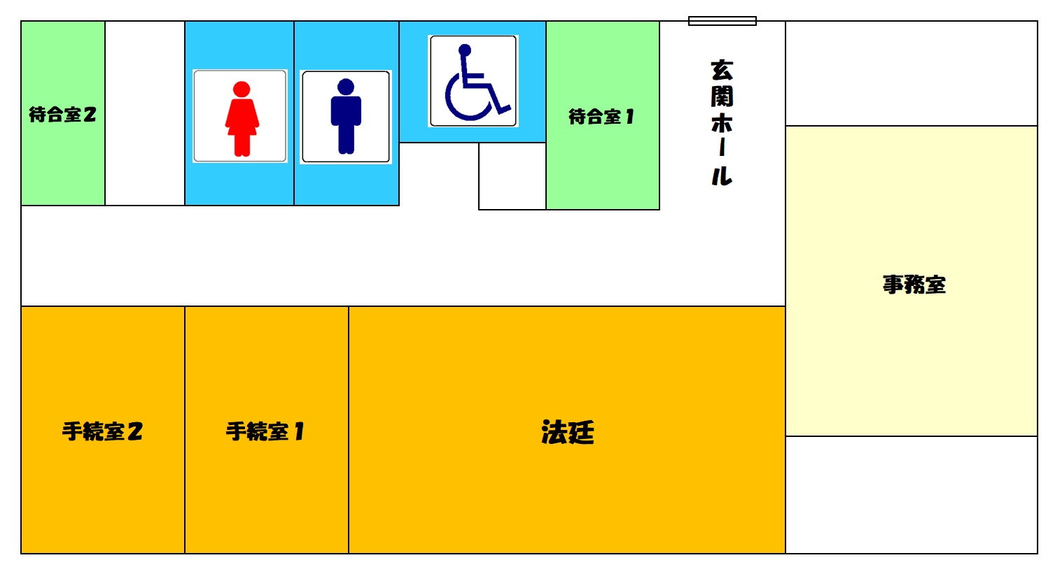図版：串本簡易裁判所1階案内図