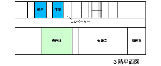 図版：田辺簡易裁判所3階案内図